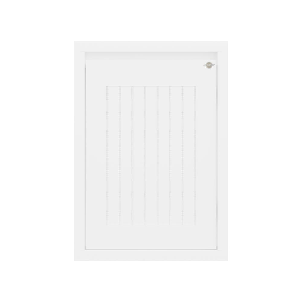 บานซิงค์เดี่ยวเกล็ดตรง JUPITER GRAND WHITE 47x67 ซม.