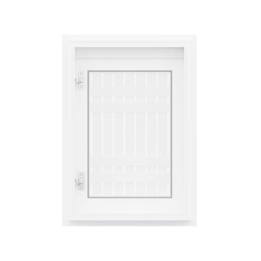 บานซิงค์เดี่ยวเกล็ดตรง JUPITER GRAND WHITE 47x67 ซม.