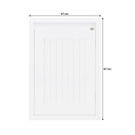 บานซิงค์เดี่ยวเกล็ดตรง JUPITER GRAND WHITE 47x67 ซม._4