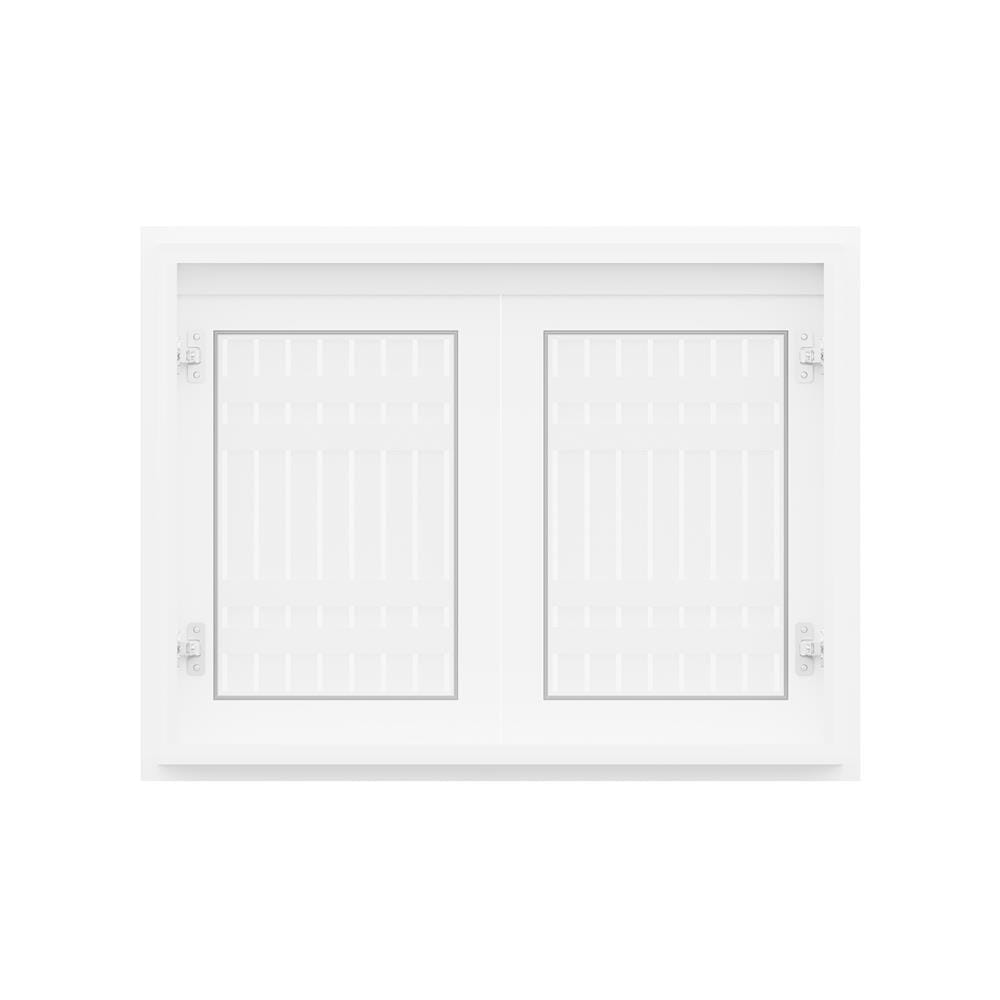 บานซิงค์คู่เกล็ดตรง JUPITER GRAND WHITE 87x67 ซม.