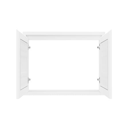 บานซิงค์คู่เกล็ดตรง JUPITER GRAND WHITE 87x67 ซม._1