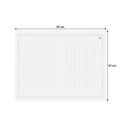 บานซิงค์คู่เกล็ดตรง JUPITER GRAND WHITE 87x67 ซม._4