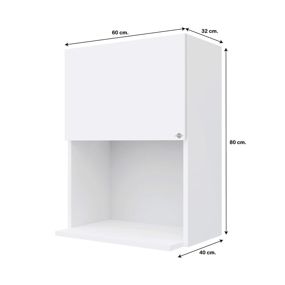 ตู้แขวนเดี่ยวพร้อมช่องไมโครเวฟ JUPITER GRAND WHITE 60x80 ซม.