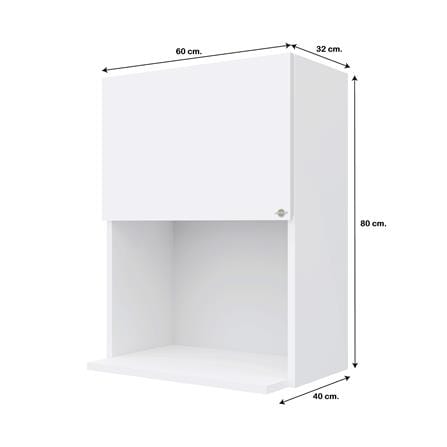 ตู้แขวนเดี่ยวพร้อมช่องไมโครเวฟ JUPITER GRAND WHITE 60x80 ซม._5