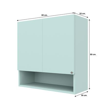ตู้แขวนคู่พร้อมช่องโล่ง D2 JUPITER GRAND GREEN 80x80 ซม._4