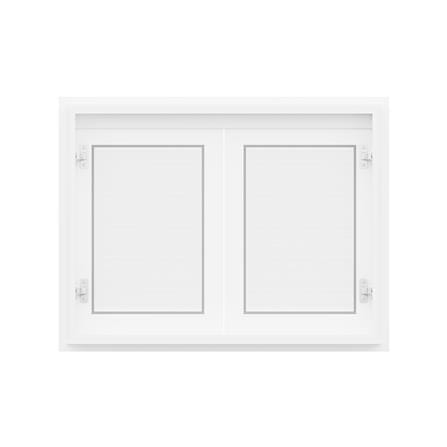 บานซิงค์คู่เกล็ดนอน JUPITER GRAND WHITE 87x67 ซม._3