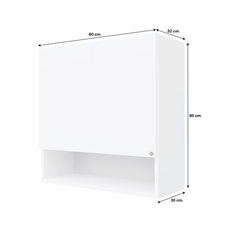 ตู้แขวนคู่พร้อมช่องโล่ง D2 JUPITER GRAND WHITE 80x80 ซม._4