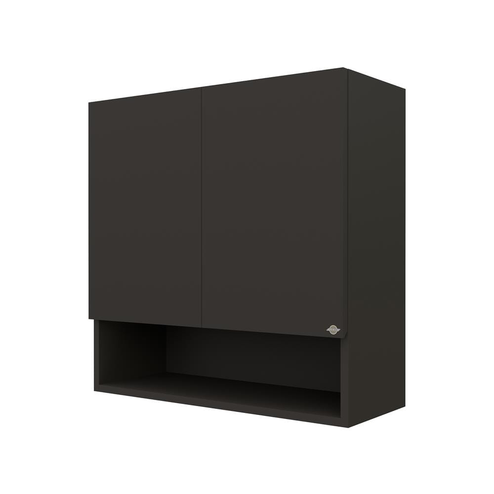 ตู้แขวนคู่พร้อมช่องโล่ง D2 JUPITER GRAND BROWN 80x80 ซม.
