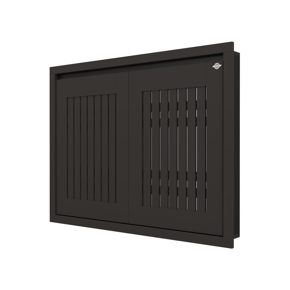 บานซิงค์คู่เกล็ดตรง JUPITER GRAND BROWN 87x67 ซม.