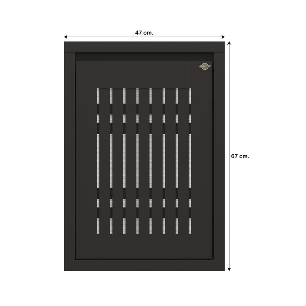บานซิงค์เดี่ยวเกล็ดตรง JUPITER GRAND BROWN 47x67 ซม.