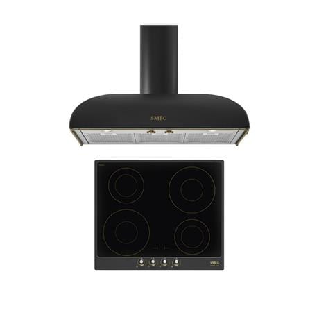 เตาฝัง+เครื่องดูดควัน SMEG SI764AOM+KS89AOE