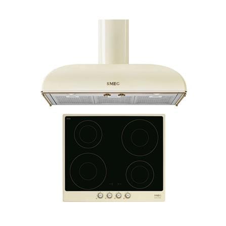 เตาฝัง+เครื่องดูดควัน SMEG SI764POM+KS89POE_0