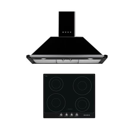เตาฝัง+เครื่องดูดควัน SMEG SI964NM+KT90BLE_0