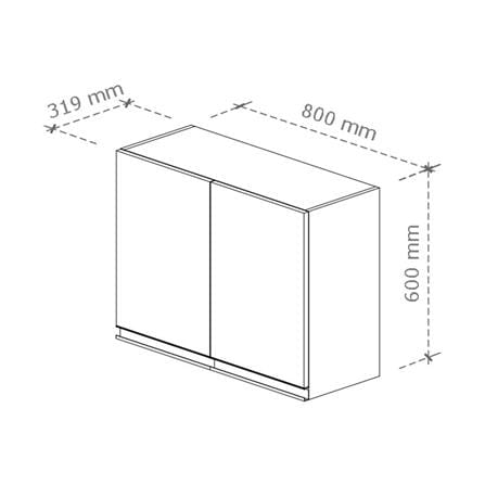 ตู้แขวนคู่เปิดคู่ STARMARK MAXII 60x80 ซม. สี TITANIUM GREY_5