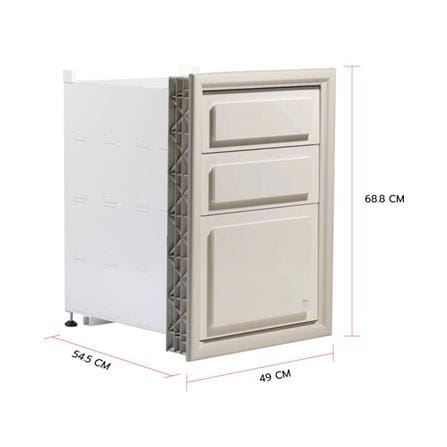ตู้ลิ้นชัก 3 ชั้น ลูกฟัก KING PLATINUM A7 49x68.8 ซม. สีโธฟู_5
