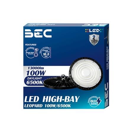 โคมไฮเบย์ LED BEC LEOPARD 100 วัตต์ DAYLIGHT สีดำ_3