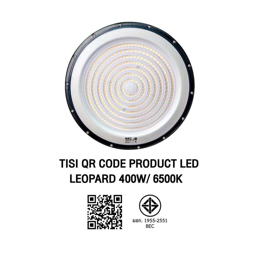 โคมไฮเบย์ LED BEC LEOPARD 400 วัตต์ DAYLIGHT สีดำ