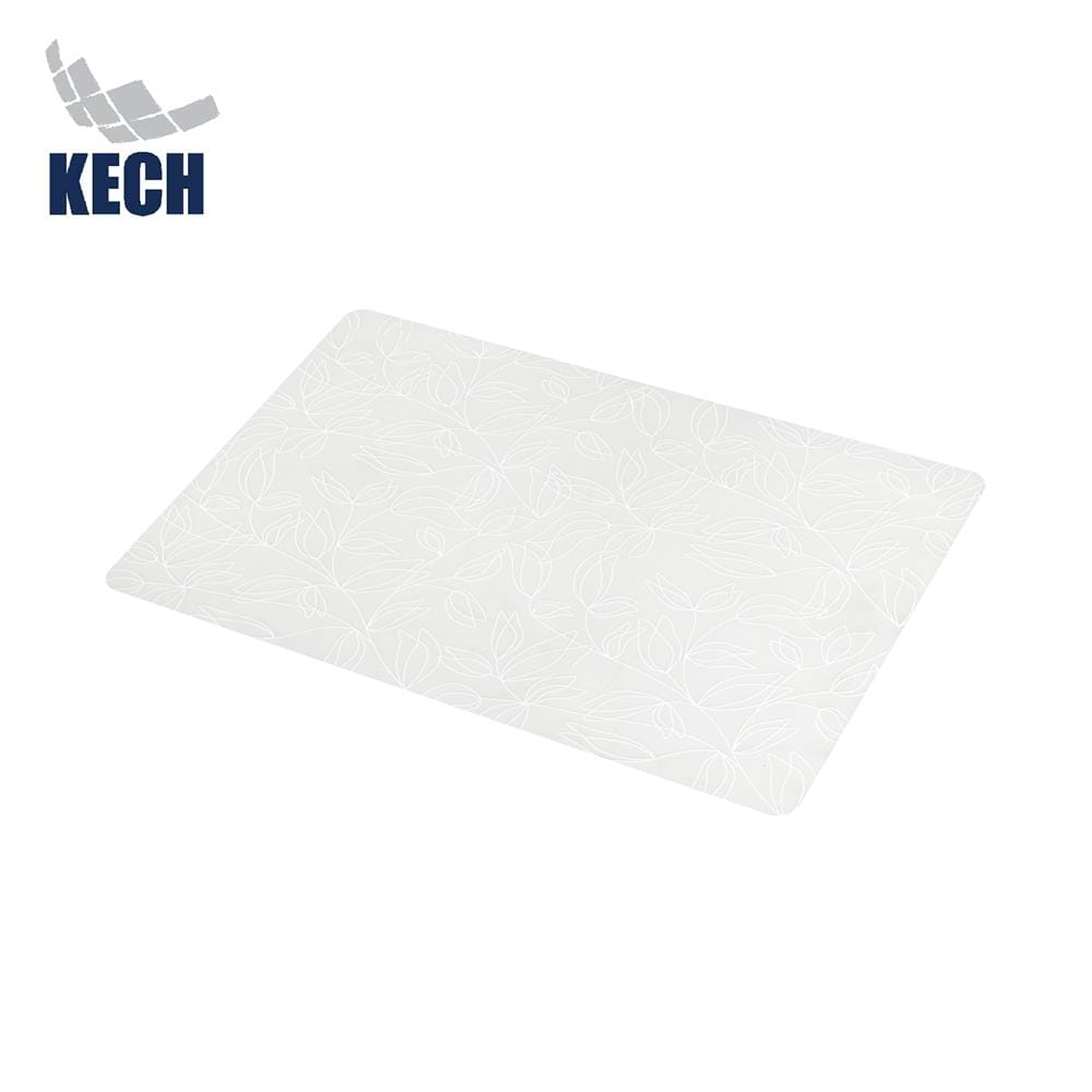 แผ่นรองจานซิลิโคน KECH LINER FLOWER สีขาว