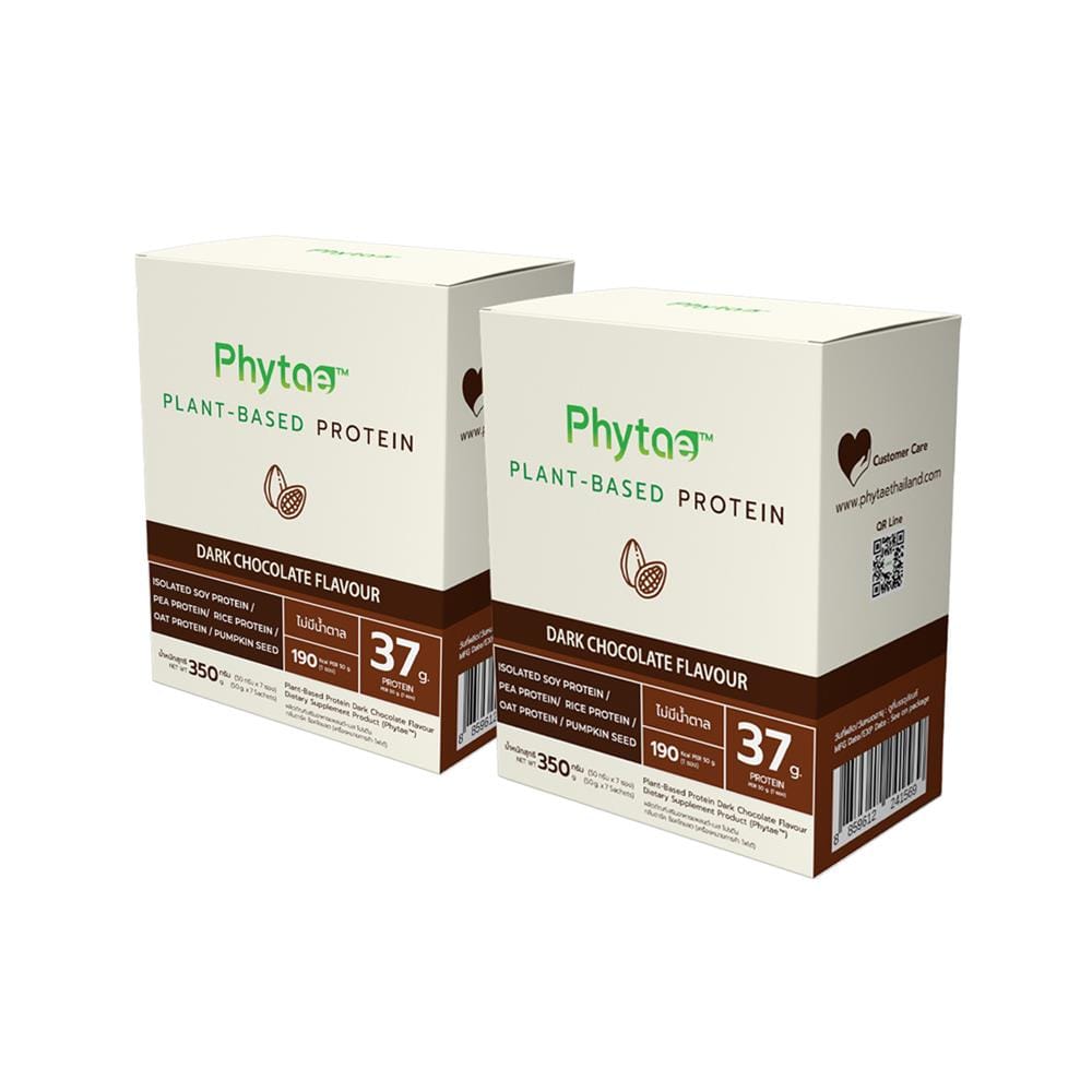 ผลิตภัณฑ์เสริมอาหาร PHYTAE PLANT BASED PROTEIN ANTI-AGING รส DARK CHOCOLATE 2 กล่อง