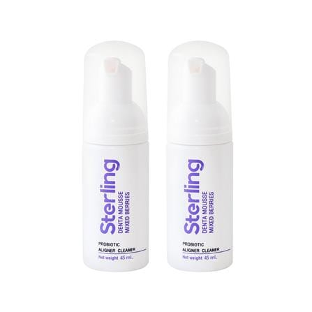 มูสทำความสะอาดอุปกรณ์จัดฟัน STERLING 45 มล. กลิ่นมิกซ์เบอร์รี่ (2 ขวด)_0