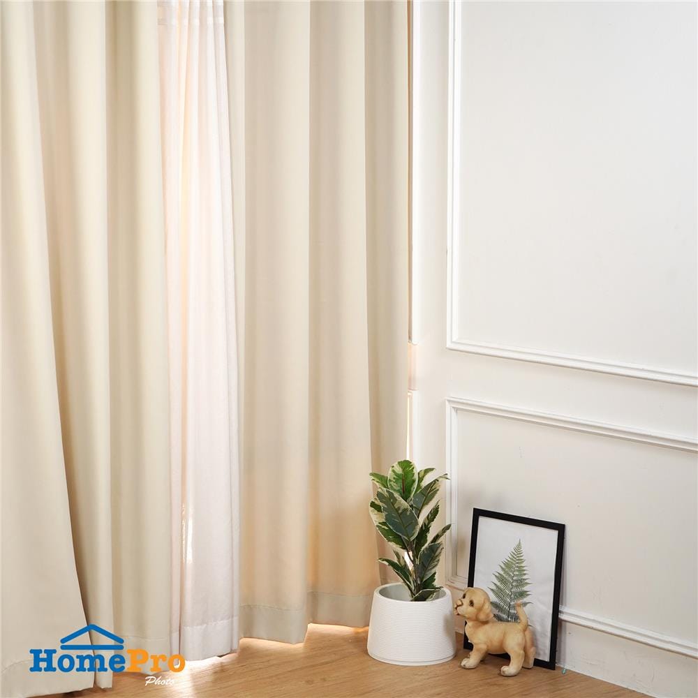 ผ้าม่าน EYELET HOME LIVING STYLE EASY UV 150X220 ซม. สีครีม