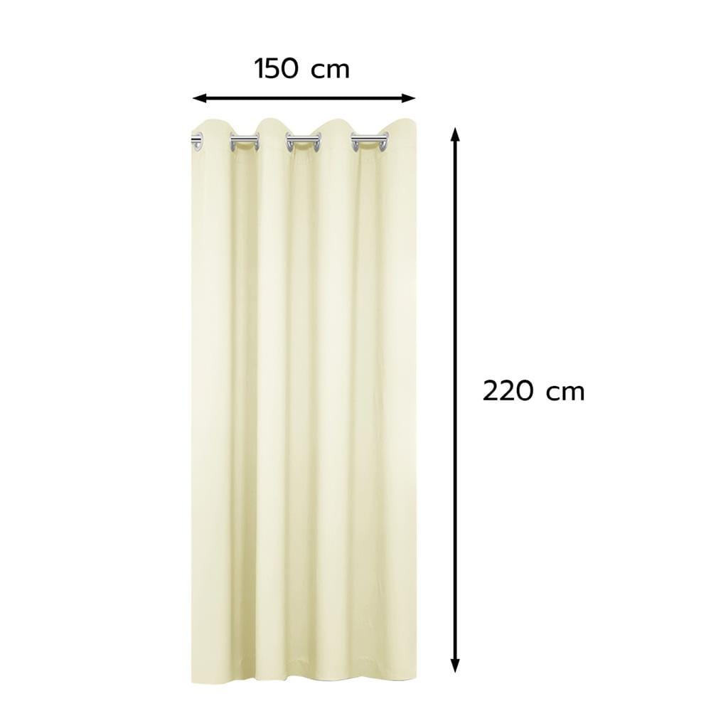 ผ้าม่าน EYELET HOME LIVING STYLE EASY UV 150X220 ซม. สีครีม