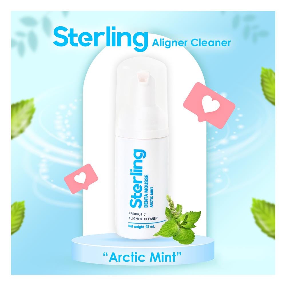 มูสทำความสะอาดอุปกรณ์จัดฟัน STERLING 45 มล. กลิ่นมิ้นท์