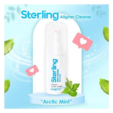 มูสทำความสะอาดอุปกรณ์จัดฟัน STERLING 45 มล. กลิ่นมิ้นท์_1