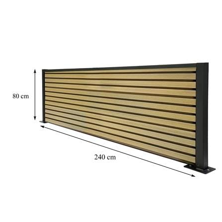 รั้วบังตาทึบ SUNSHIELD F824 SET A 0.8x2.4 ม. สีโอ๊ค_8