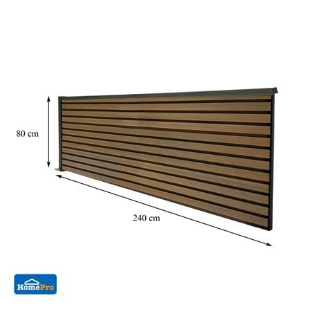 รั้วบังตาทึบ SUNSHIELD F824 SET B 0.8x2.4 ม. สีวอลนัท_10