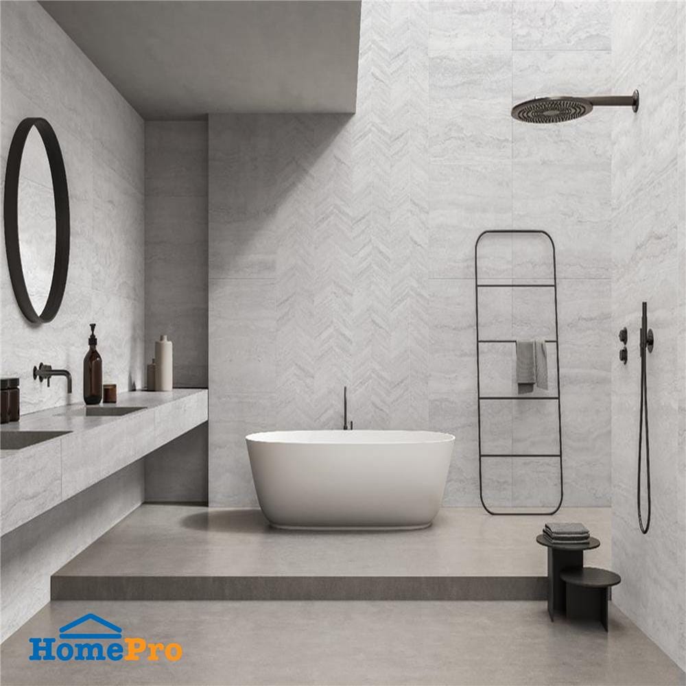 กระเบื้องพื้นพอร์ซเลน 60x120 ซม. COTTO ซิริโอโซ่ เทา PM 1.44 ตร.ม.