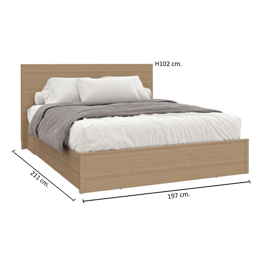 ชุดห้องนอน 6 ฟุต KONCEPT TIMBUR 59062094 สีน้ำตาล