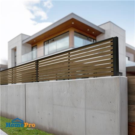 รั้วบังตาโปร่ง SUNSHIELD S830 SET B 0.8x3.0 ม. สีวอลนัท_4