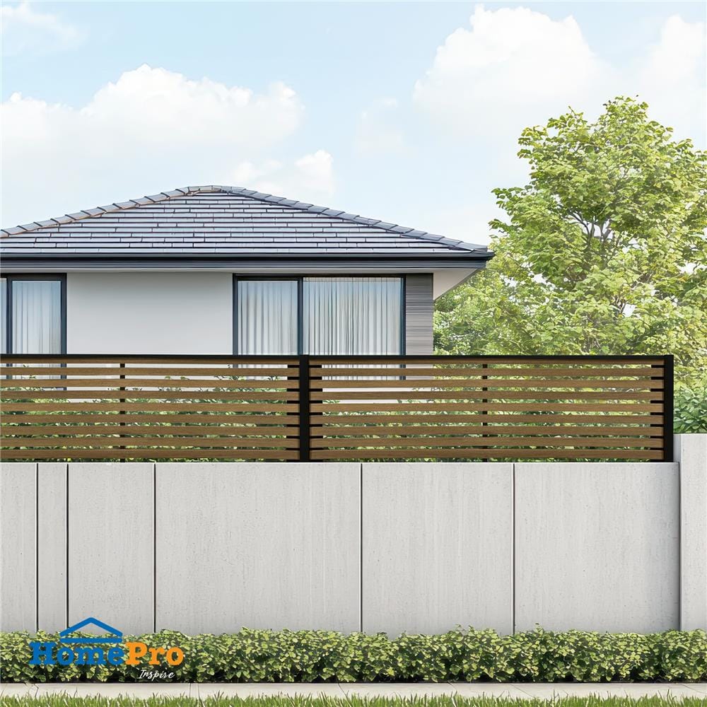 รั้วบังตาโปร่ง SUNSHIELD S130 SET A 1.0x3.0 ม. สีวอลนัท