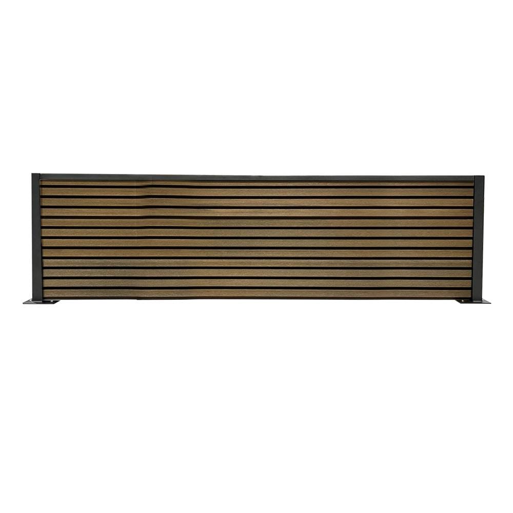 รั้วบังตาทึบ SUNSHIELD F830 SET A 0.8x3.0 ม. สีวอลนัท