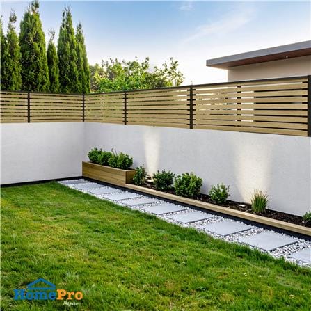 รั้วบังตาโปร่ง SUNSHIELD S130 SET A 1.0x3.0 ม. สีโอ๊ค_4
