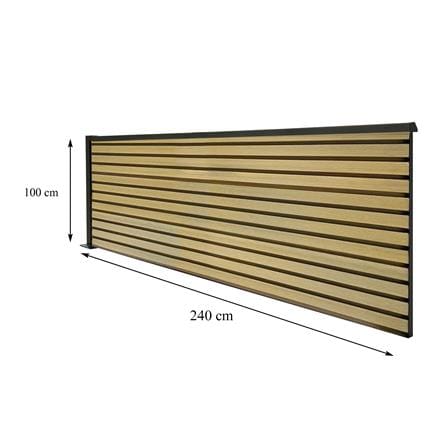 รั้วบังตาทึบ SUNSHIELD F124 SET B 1.0x2.4 ม. สีโอ๊ค_9