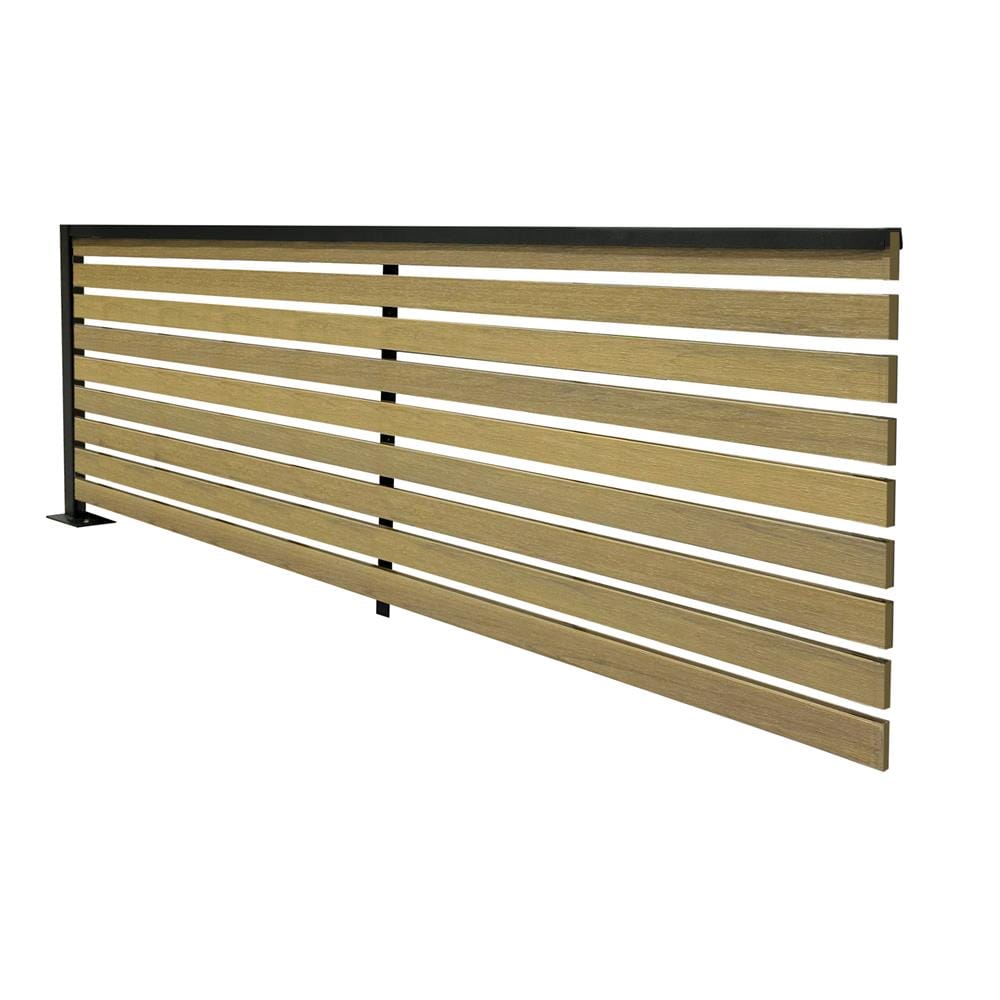 รั้วบังตาโปร่ง SUNSHIELD S830 SET B 0.8x3.0 ม. สีโอ๊ค