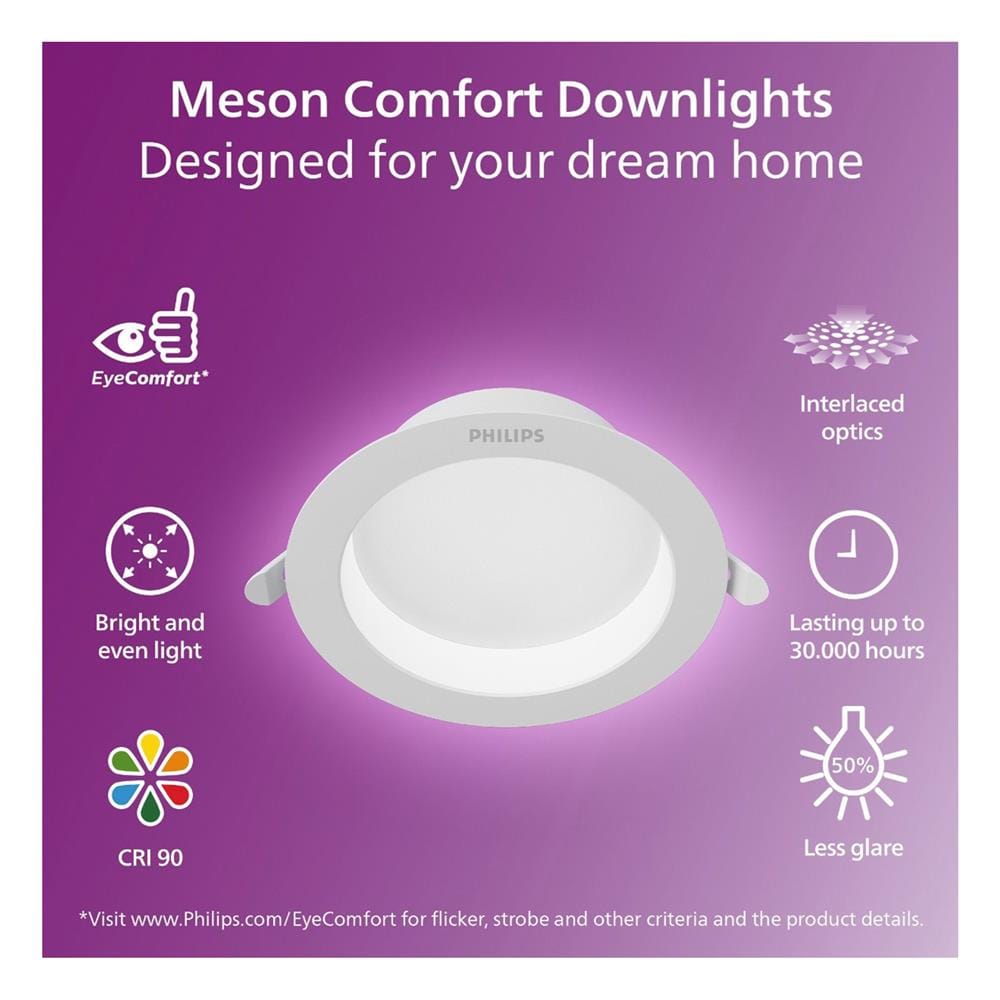 ดาวน์ไลท์ LED PHILIPS MESON COMFORT 6 นิ้ว 17 วัตต์ DAYLIGHT สีขาว