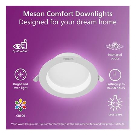 ดาวน์ไลท์ LED PHILIPS MESON COMFORT 4 นิ้ว 9 วัตต์ DAYLIGHT สีขาว_5