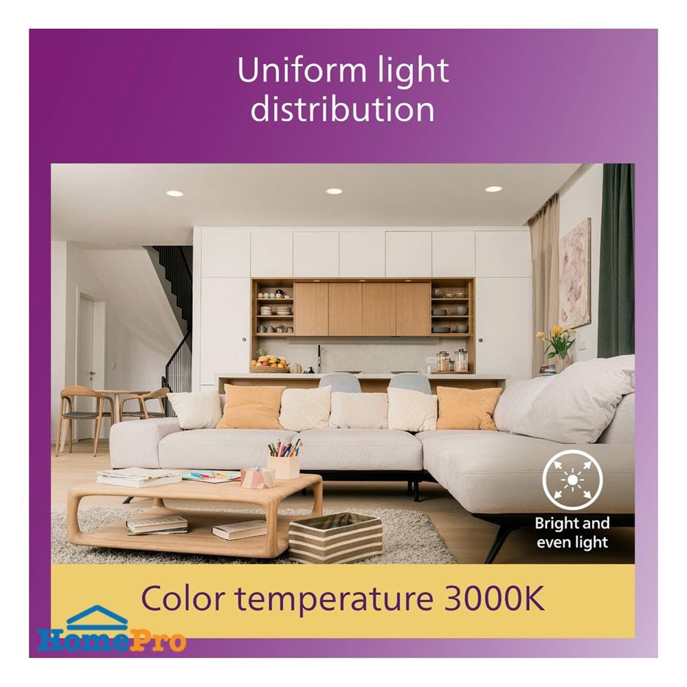 ดาวน์ไลท์ LED PHILIPS MESON COMFORT 5 นิ้ว 13 วัตต์ WARM WHITE สีขาว