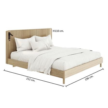 ชุดห้องนอน 6 ฟุต SB FURNITURE VALLEY 59063079 สีน้ำตาล_3