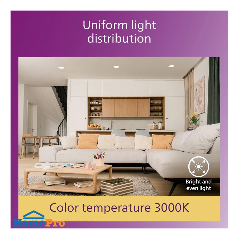 ดาวน์ไลท์ LED PHILIPS MESON COMFORT 6 นิ้ว 17 วัตต์ WARM WHITE สีขาว