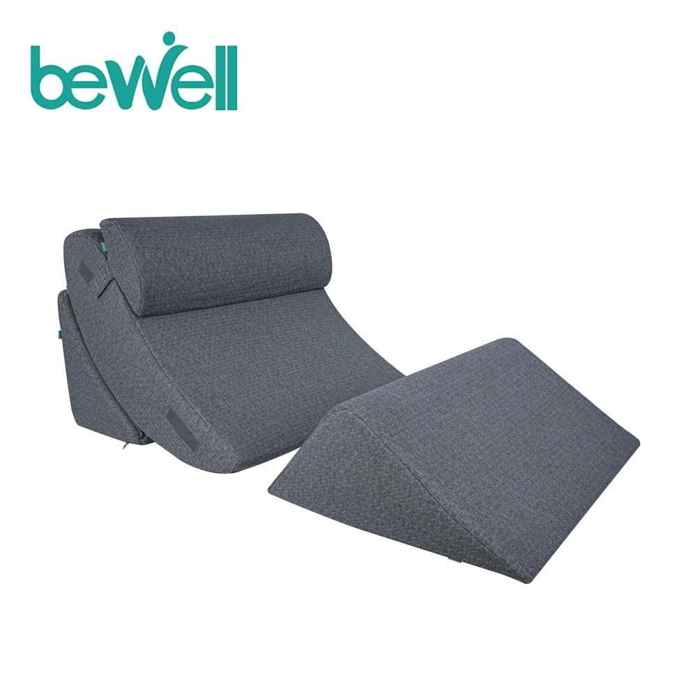 หมอนสุขภาพ เมมโมรี่โฟม BEWELL 60x69x20 ซม. สีเทา