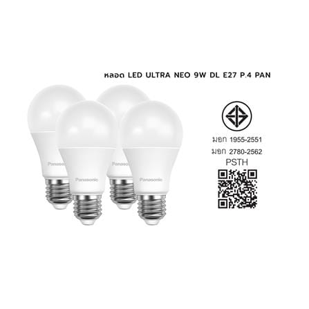 หลอด LED PANASONIC ULTRA NEO 9 วัตต์ DAYLIGHT E27 (แพ็ก 4 ชิ้น)_6