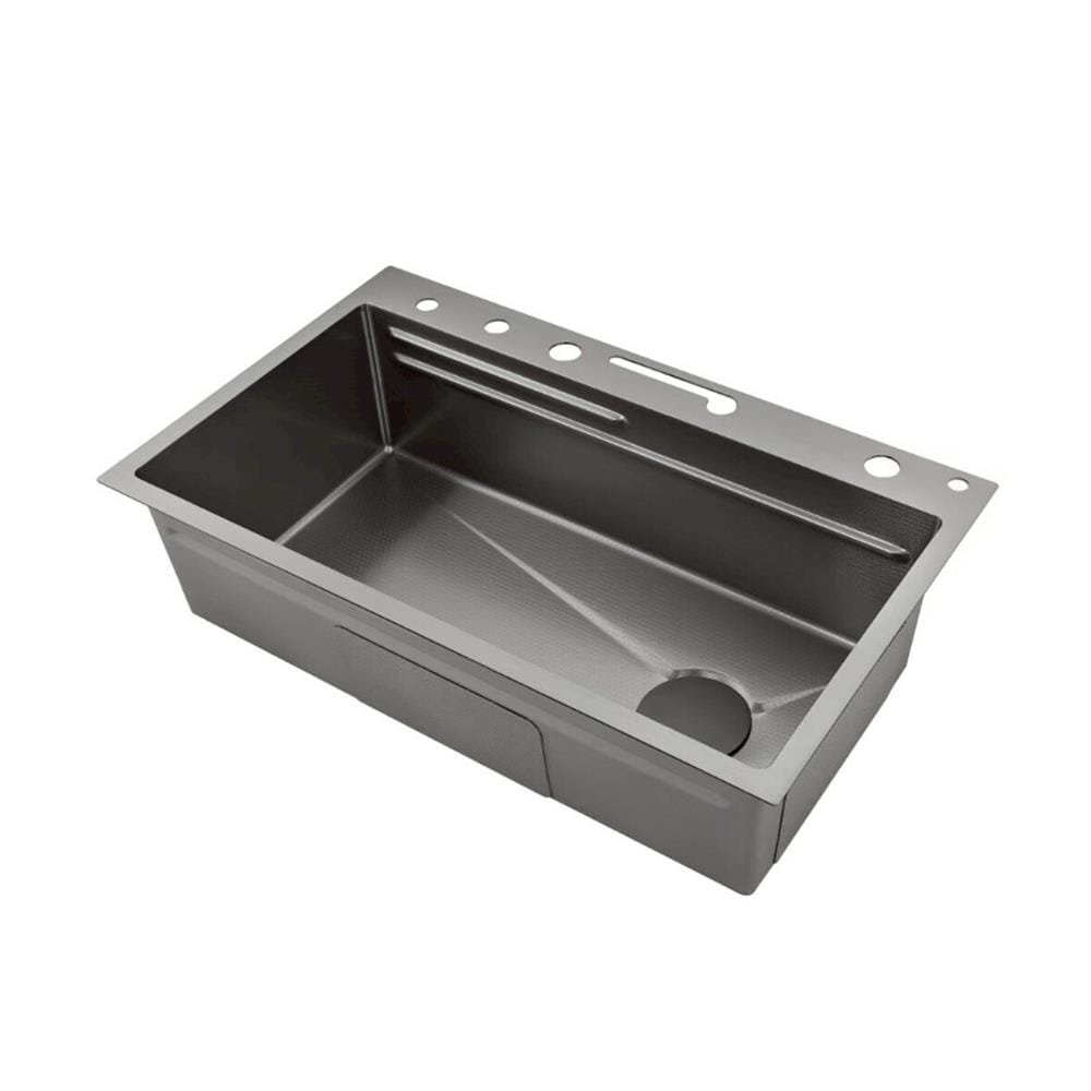 ซิงค์ฝัง 1 หลุม S-FLO NL0059 SM8046-S02B สีดำ