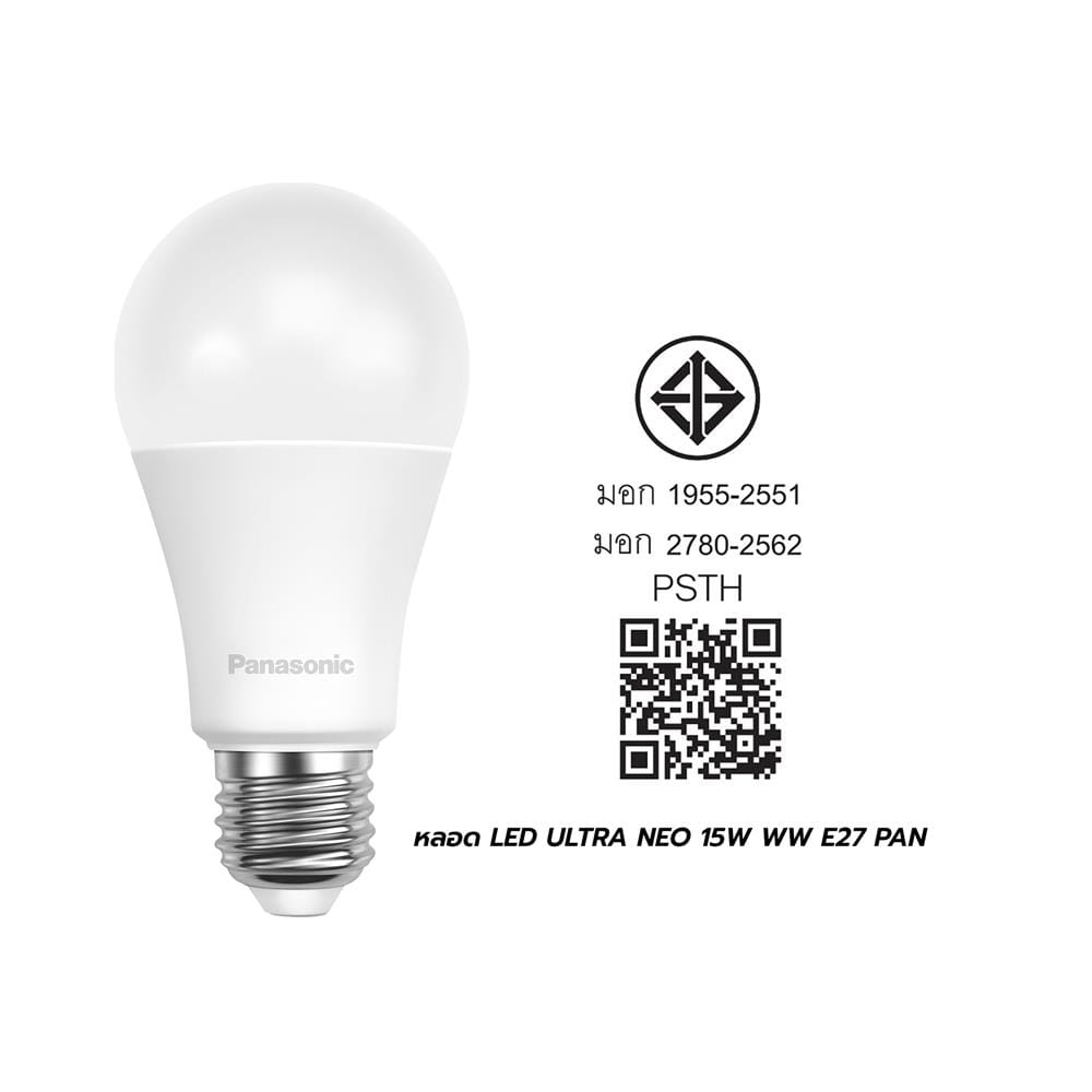 หลอด LED PANASONIC ULTRA NEO 15 วัตต์ WARM WHITE E27