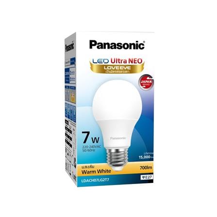 หลอด LED PANASONIC ULTRA NEO 7 วัตต์ WARM WHITE E27_1