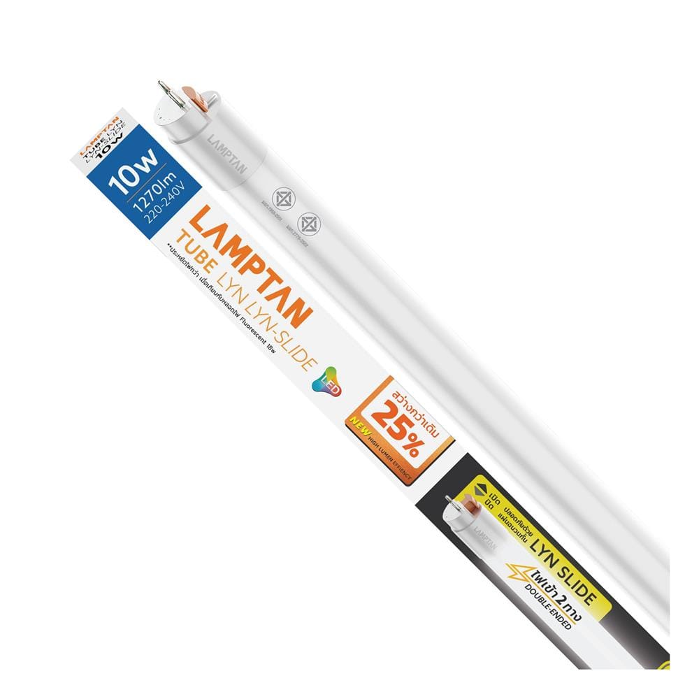 หลอด LED LAMPTAN T8 SLIDE GEN3 DE 10 วัตต์ DAYLIGHT G13