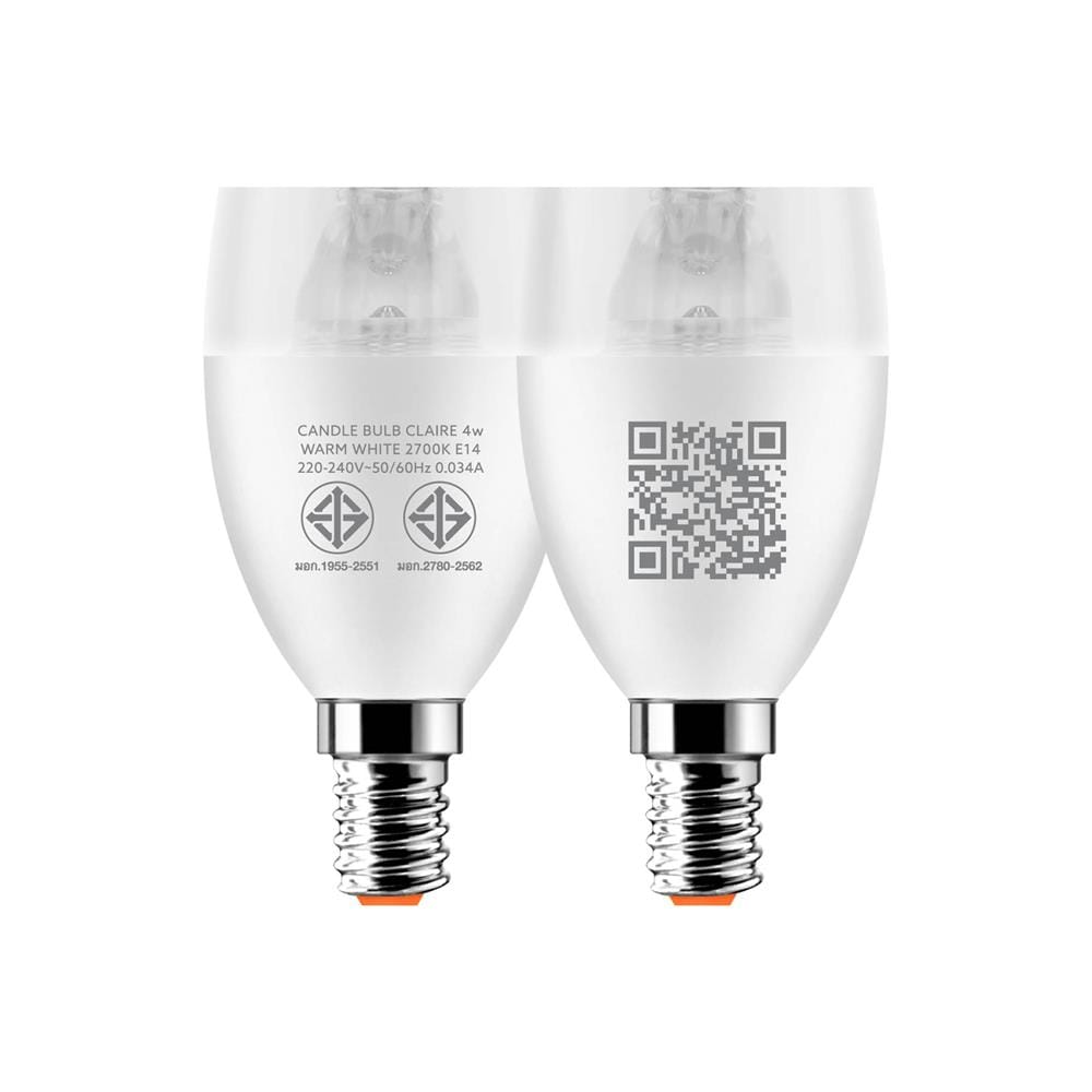 หลอด LED LAMPTON CANDLE CLAIRE 4 วัตต์ WARM WHITE E14